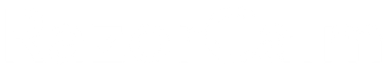 RazorCalm logo wordmark white